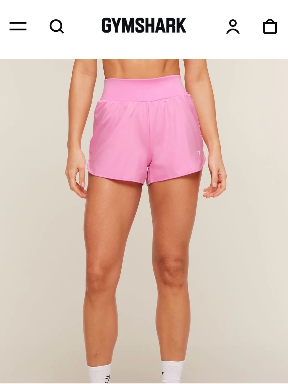 Gymshark Pink High-Waist Athletic Shorts